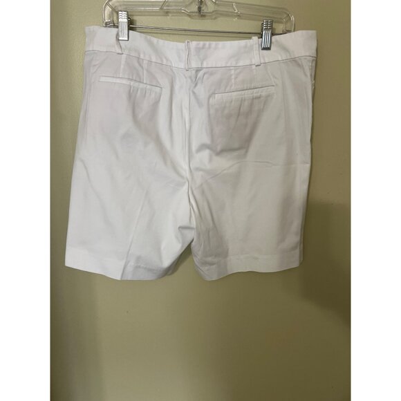 Talbots Womens White Cotton Spandex Blend Shorts 14P Stretch Vacation - Picture 7 of 11